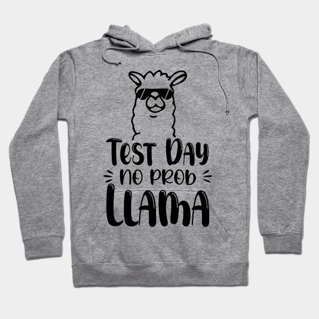 No Probllama Teacher Student Gift Idea Hoodie by printalpha-art